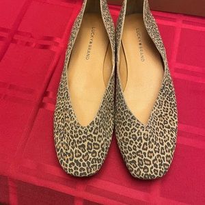 Leopard print flats size 9.5 (worn once)